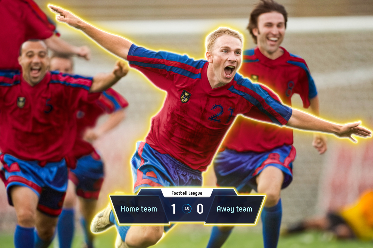 Una persona jugando al fútbol destacada como el punto focal durante un partido, potenciado por XR Processor de Sony.